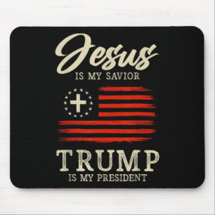 Jesus ist mein Erlöser Trump ist mein Präsident US Mousepad