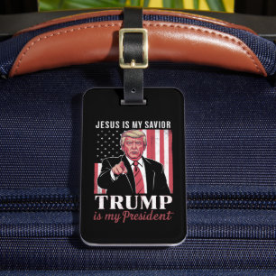 Jesus ist mein Erlöser Trump ist mein Präsident Wa Gepäckanhänger