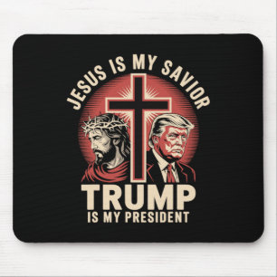 Jesus ist mein Erlöser Trump mein Präsident Biblis Mousepad
