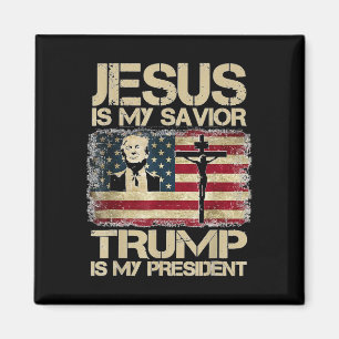 Jesus ist mein Erlöser Trump mein Präsident Christ Magnet