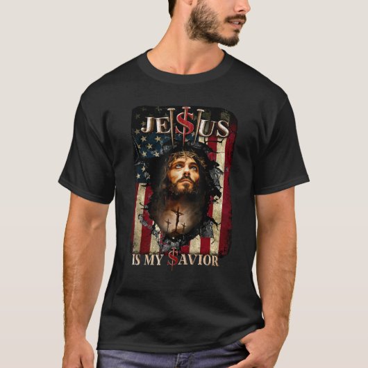 Jesus ist mein Erretter Jesus Christliche Bibel Am T-Shirt (Vorderseite)
