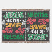 Jesus ist mein Erretter, nicht meine Religion Decke (Vorderseite)