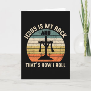 Jesus ist mein Fels, so rolle ich - Christliches G Karte