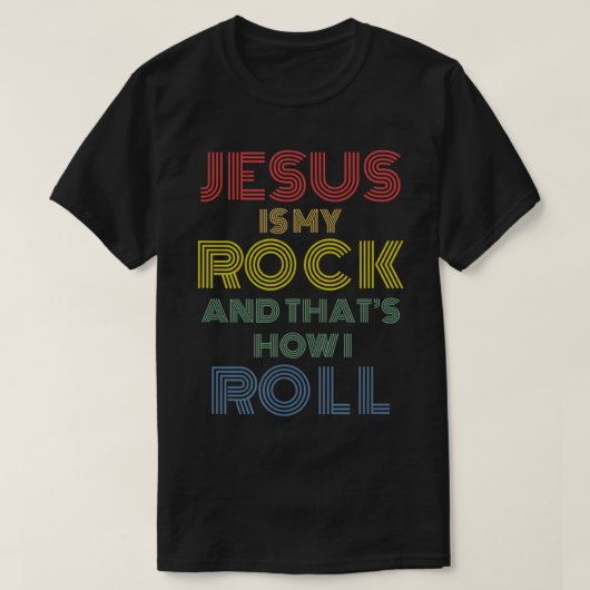 Jesus ist mein Felsen, so mache ich Christliche Mä T-Shirt (Design vorne)