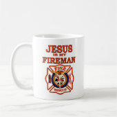 JESUS IST MEIN FEUERWEHRMANN KAFFEETASSE (Links)