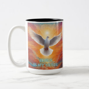 Jesus ist mein Führer Zweifarbige Tasse