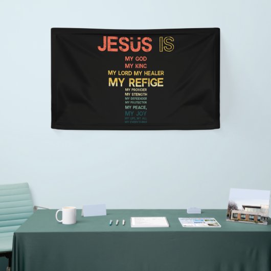 Jesus ist mein ganzes, alles, was mein Gott rettet Banner (Messeveranstaltung)