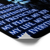 Jesus ist mein Gott König Mein Herr, mein Erretter Poster (Ecke)