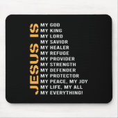 Jesus ist mein Gott Mousepad (Vorne)