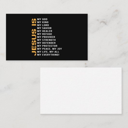 Jesus ist mein Gott Visitenkarte (Vorne/Hinten)