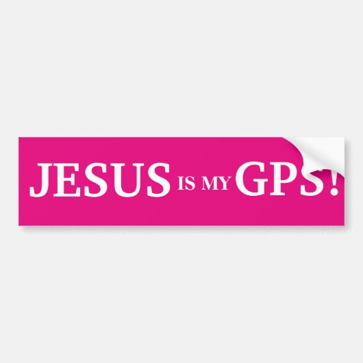 Jesus ist mein GPS! Autoaufkleber (Vorne)