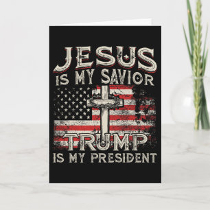 Jesus Ist Mein Heiland Trump Ist Mein Präsident Am Karte