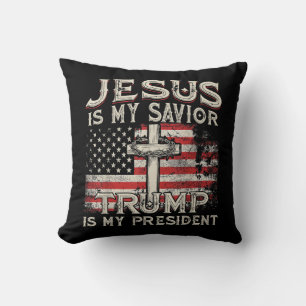 Jesus Ist Mein Heiland Trump Ist Mein Präsident Am Kissen
