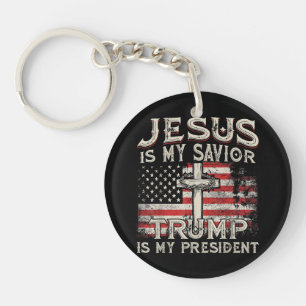 Jesus Ist Mein Heiland Trump Ist Mein Präsident Am Schlüsselanhänger