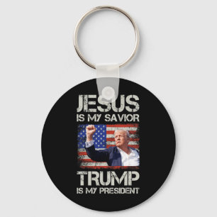 Jesus Ist Mein Heiland Trump Ist Mein Präsident Am Schlüsselanhänger