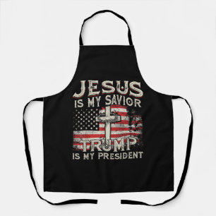 Jesus Ist Mein Heiland Trump Ist Mein Präsident Am Schürze