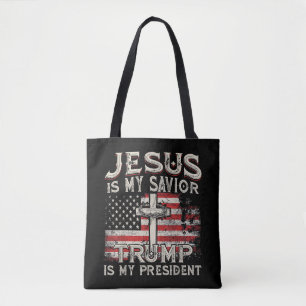 Jesus Ist Mein Heiland Trump Ist Mein Präsident Am Tasche