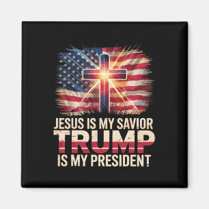Jesus Ist Mein Heiland Trump Ist Mein Präsident Ch Magnet