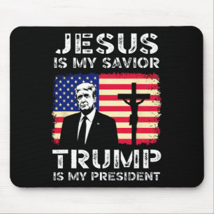 Jesus Ist Mein Heiland Trump Ist Mein Präsident Tr Mousepad