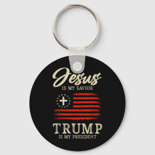 Jesus Ist Mein Heiland Trump Ist Mein Präsident US Schlüsselanhänger