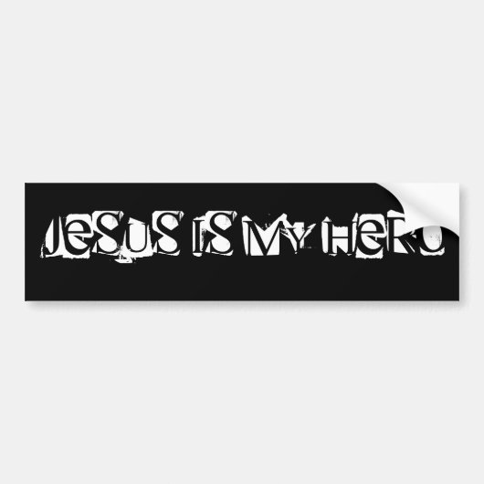 Jesus ist mein Held-Autoaufkleber Autoaufkleber (Vorne)