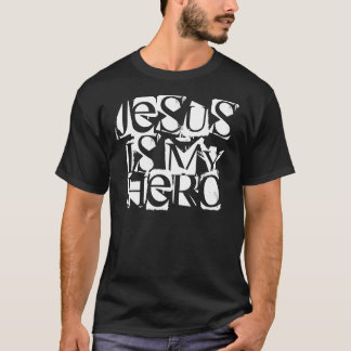 Jesus ist mein Heldschwarzes T - Shirt