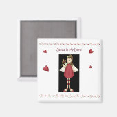 Jesus ist mein Herr Magnet (Vorderseite/Rückseite)