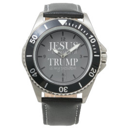 Jesus ist mein Herr Trump mein Präsident Armbanduhr