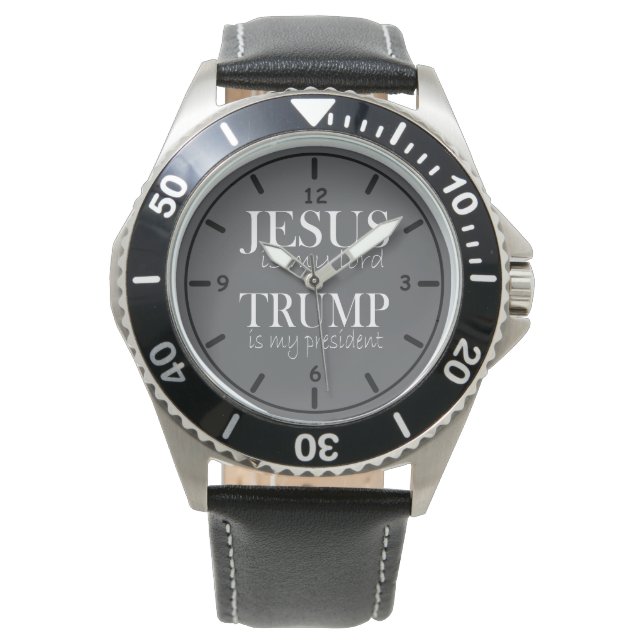 Jesus ist mein Herr Trump mein Präsident Armbanduhr (Vorderseite)
