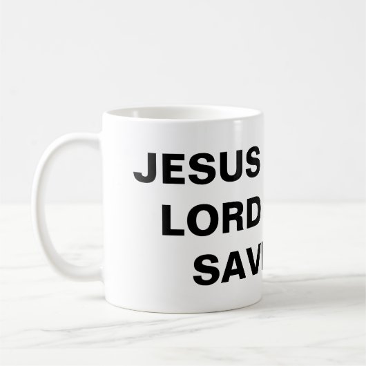 "Jesus ist mein Herr und Erretter" Klassische Tass Kaffeetasse (Links)