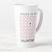 Jesus ist mein Herzkreuz der Valentine Milchtasse (Rechte Ecke)