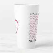 Jesus ist mein Herzkreuz der Valentine Milchtasse (Vorderseite)