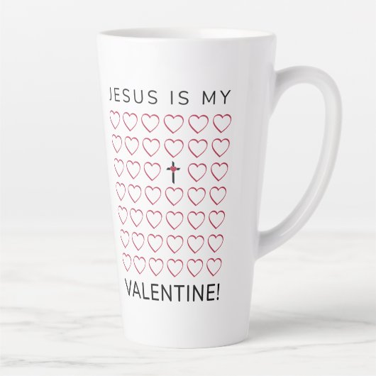 Jesus ist mein Herzkreuz der Valentine Milchtasse (Rechts)