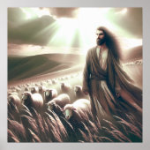 Jesus ist mein Hirte Christliche Bibelkunst Poster (Vorne)