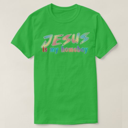 Jesus ist mein Homeboy 80er Retro 1 T-Shirt (Design vorne)