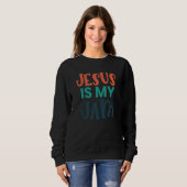 Jesus ist mein Jam religiös Christlich Sweatshirt (Vorne ganz)