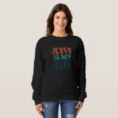Jesus ist mein Jam religiös Christlich Sweatshirt (Vorne ganz)