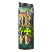 Jesus ist mein Jam Thermosbecher (Nach rechts gedreht)