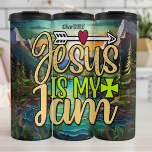 Jesus ist mein Jam Thermosbecher