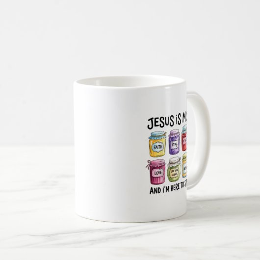 Jesus ist mein Jam und ich bin hier, um Christlich Kaffeetasse (VorderseiteRechts)