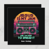 Jesus ist mein Jam und ich bin hier, um seinen Gla Einladung (Vorne/Hinten)