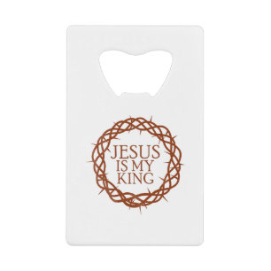 Jesus ist mein König Geldbeutel Flaschenöffner