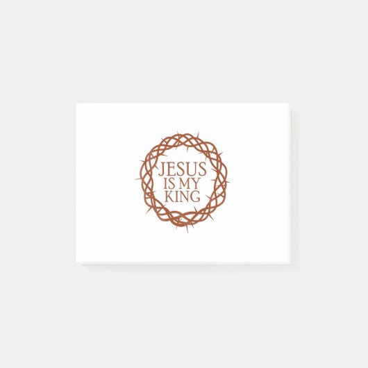 Jesus ist mein König Post-it Klebezettel (Vorderseite)