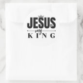 Jesus ist mein König Runder Aufkleber (Tasche)