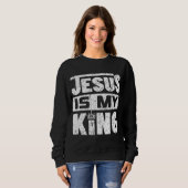 Jesus ist mein König Sweatshirt (Vorne ganz)