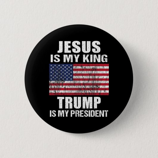 Jesus ist mein König Trump ist mein Präsident Button (Vorderseite)