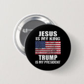 Jesus ist mein König Trump ist mein Präsident Button (Vorne & Hinten)