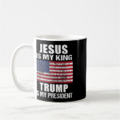 Jesus ist mein König Trump ist mein Präsident Kaffeetasse (Links)