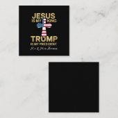 Jesus ist mein König, Trump ist mein Präsident. Quadratische Visitenkarte (Vorne/Hinten)