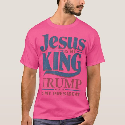 Jesus ist mein König Trump ist mein Präsident T-Shirt (Vorderseite)